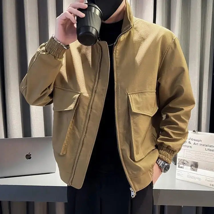 Workwear Style Collar Jacket Spring Fashion Men's Wear