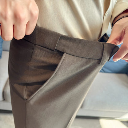 New high-quality autumn-winter stretch waist non-stain fabric pants for men, men's long pants, casual pants