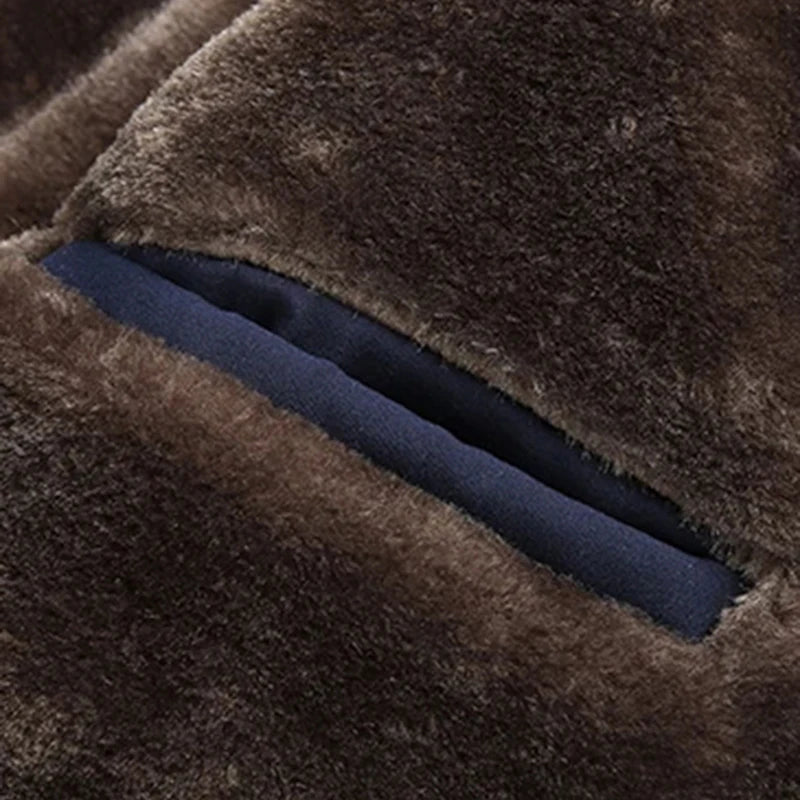 New Men's Padded Cotton Clothing Fashion Casual Solid Color Windproof Lapel Long-Sleeved Jacket Street Beat Men's