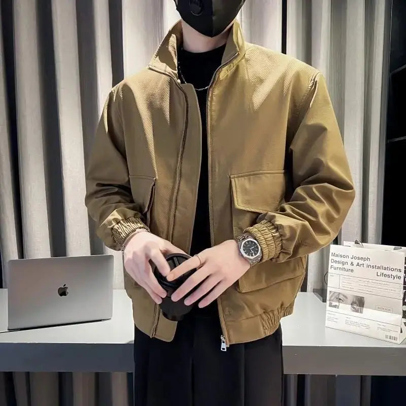 Workwear Style Collar Jacket Spring Fashion Men's Wear