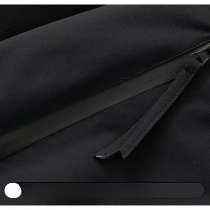 Zipper Pockets Button Long Sleeve Men's Cardigan Coats Casual Fashion Spring Autumn Contrast Color Turn-down Collar Tops