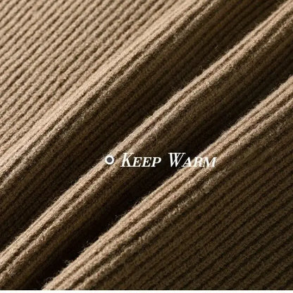 Textured Chunky-Knit Cardigan Jacket for Men Loose-Fit Japanese-Style Women Warm Knitwear Sweater