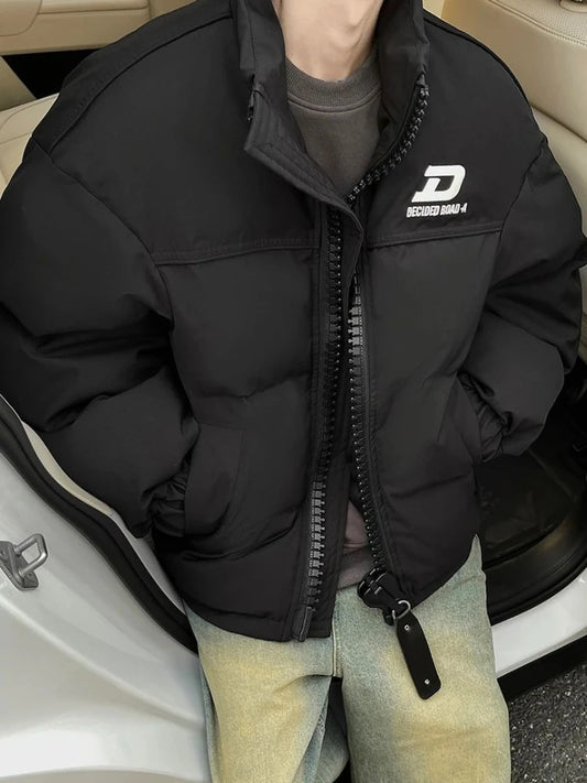 2025 Winter New Arrival Men's Women's Thickened Warm Cotton Coat with Zipper Embroidered Fashionable American Style Outerwear