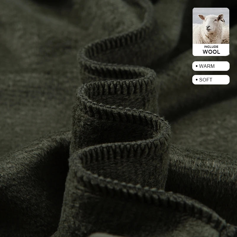 Top Grade Wool+Mulberry Silk Turndown Collar Casual New Brand Fashion Pullover Hoodies Street Velvet Sweatshirts Men's Clothing