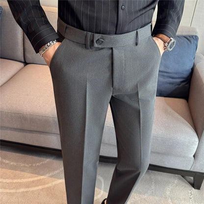 New high-quality autumn-winter stretch waist non-stain fabric pants for men, men's long pants, casual pants
