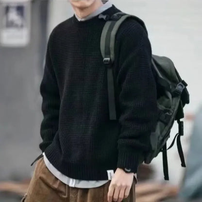 Oversize Knitwear Thick Korean Popular Clothes Knitted Sweaters for Men Autumnr and Winter Streetwear Aesthetic Top Pullover Man