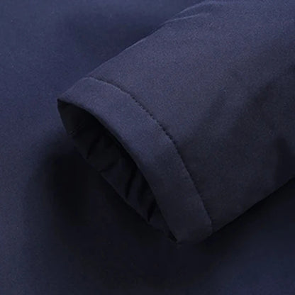 New Men's Padded Cotton Clothing Fashion Casual Solid Color Windproof Lapel Long-Sleeved Jacket Street Beat Men's