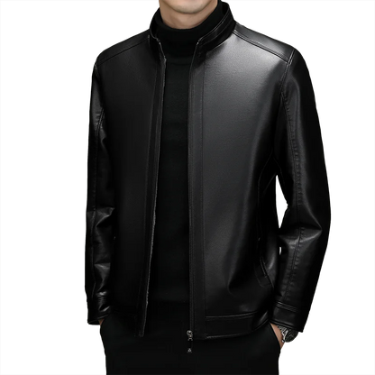 Leather Jacket Men's Autumn Winter Add Villus Korean High Street Fashion PU Clothing Business Match Casual Male Coat Streetwear