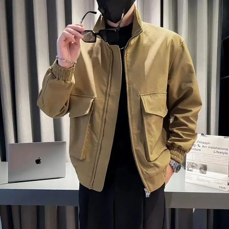 Workwear Style Collar Jacket Spring Fashion Men's Wear