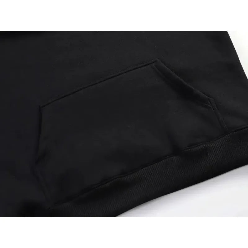 Harajuku Style Graphic Printed Hoodie Men's Autumn and Winter Casual Fashion Long-sleeved Sweatshirt Daily Streetwear