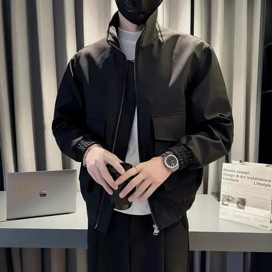 Workwear Style Collar Jacket Spring Fashion Men's Wear