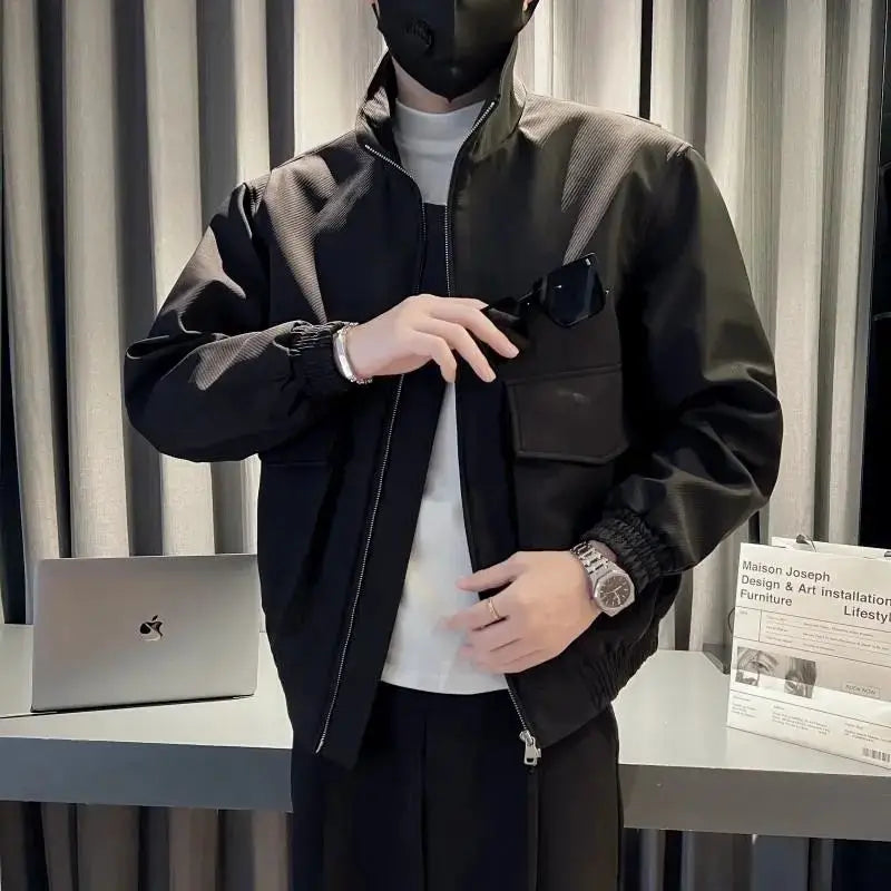 Workwear Style Collar Jacket Spring Fashion Men's Wear