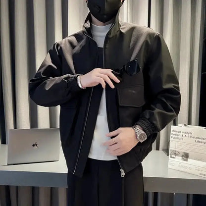 Workwear Style Collar Jacket Spring Fashion Men's Wear