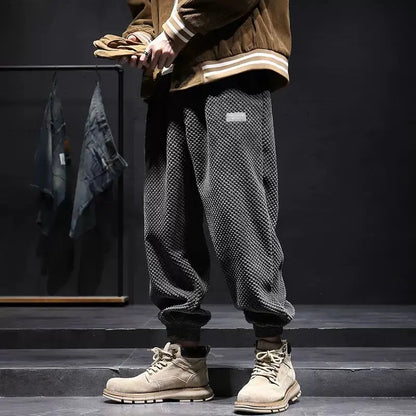 Autumn Winter Corduroy Pants Men Loose Trend Harun Sports Foot Casual Long Pants Men