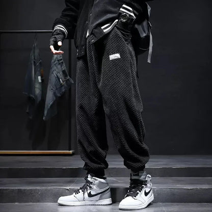 Autumn Winter Corduroy Pants Men Loose Trend Harun Sports Foot Casual Long Pants Men