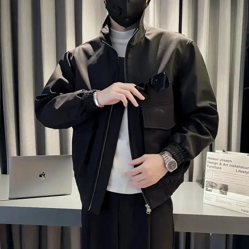 Workwear Style Collar Jacket Spring Fashion Men's Wear